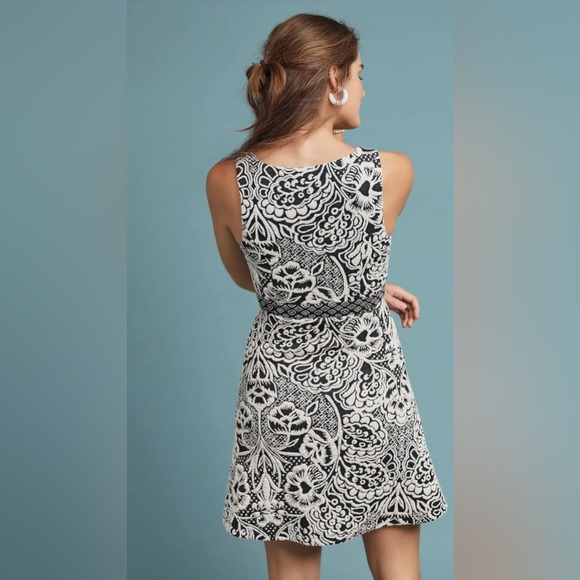 Anthropologie Ett Twa Valery Floral Jacquard Structured Knit Dress Size S - Picture 2 of 7